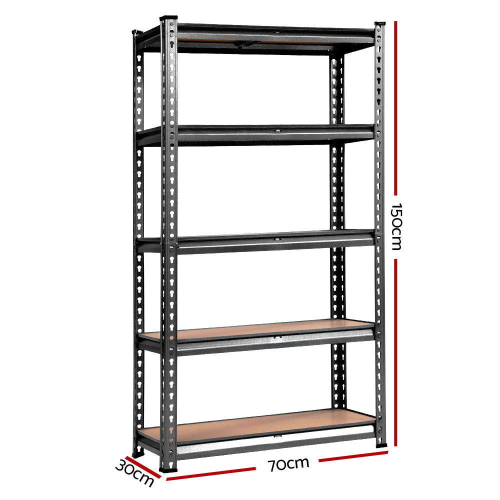 4x1.5M Garage Shelving Warehouse Rack Pallet Racking Storage Charcoal