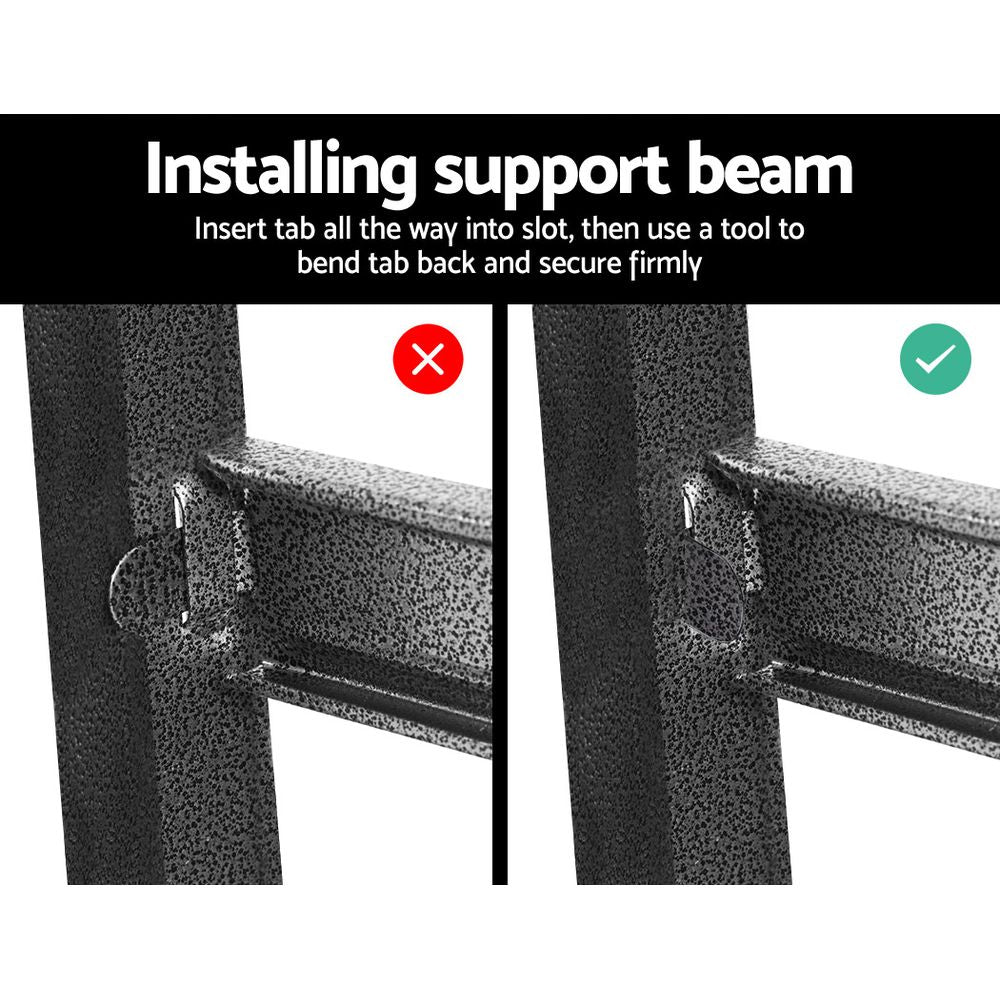 5x1.5M Garage Shelving Warehouse Rack Pallet Racking Storage Charcoal