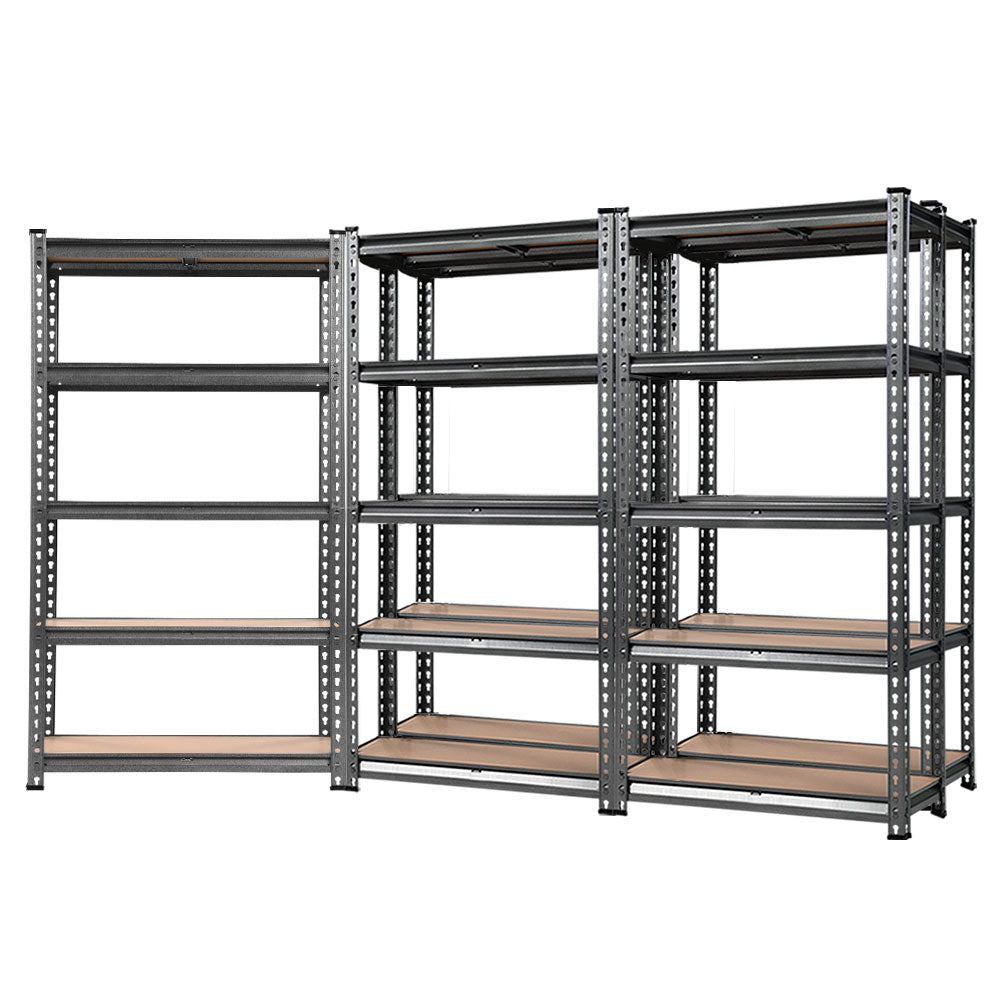 5x1.5M Garage Shelving Warehouse Rack Pallet Racking Storage Charcoal