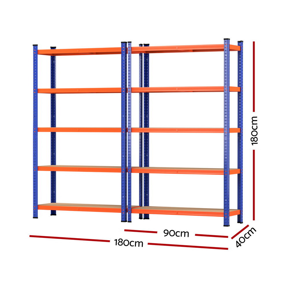 2 x 1.8M Garage Shelving Warehouse Rack