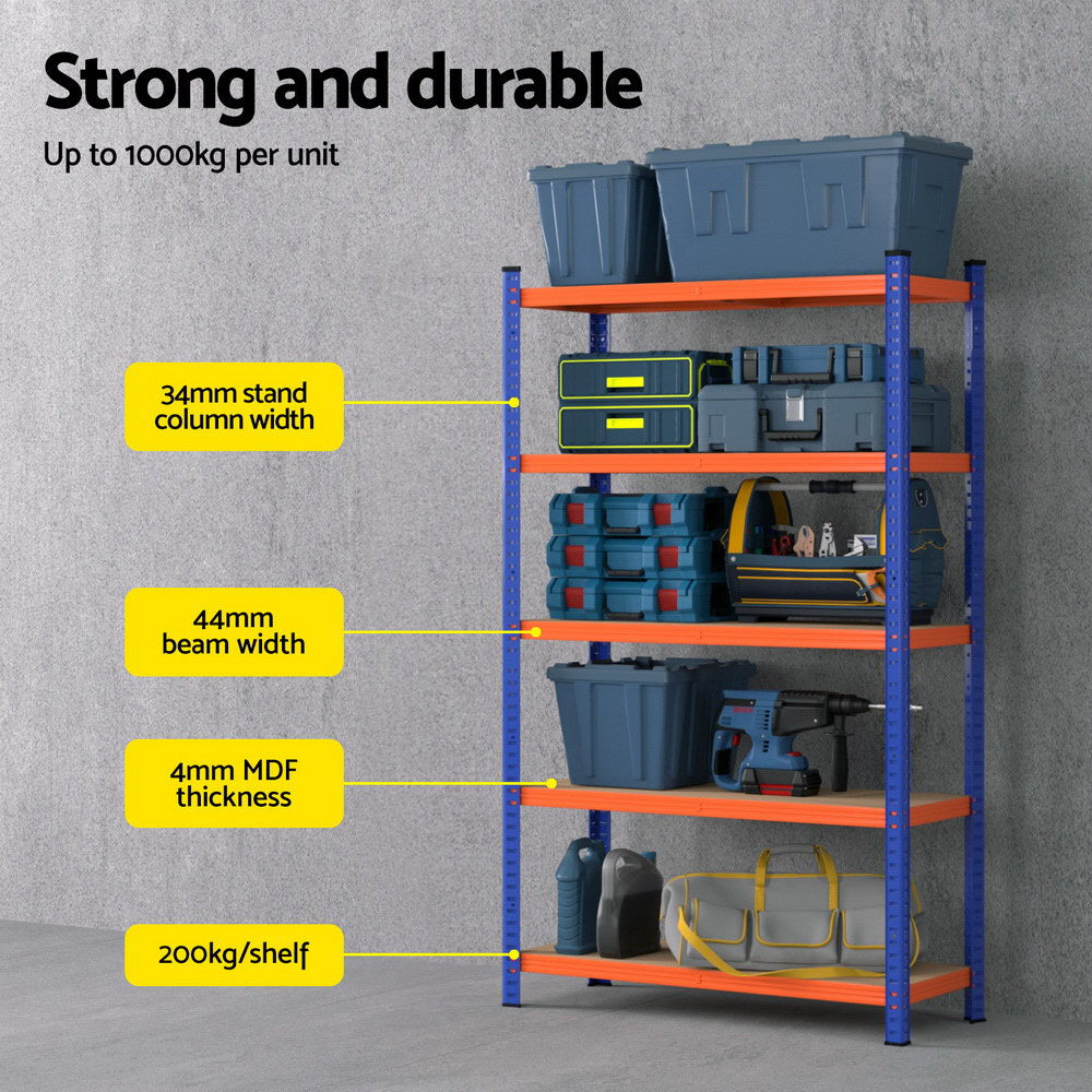2 x 1.8M Garage Shelving Warehouse Rack