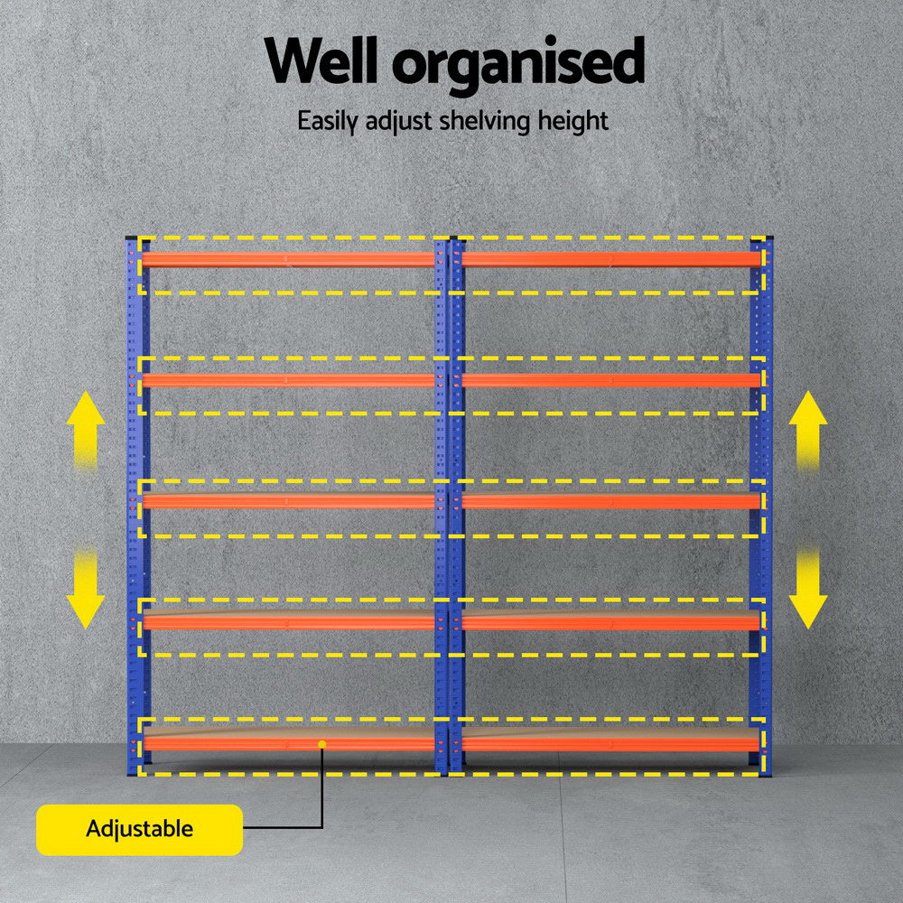 2 x 1.8M Garage Shelving Warehouse Rack