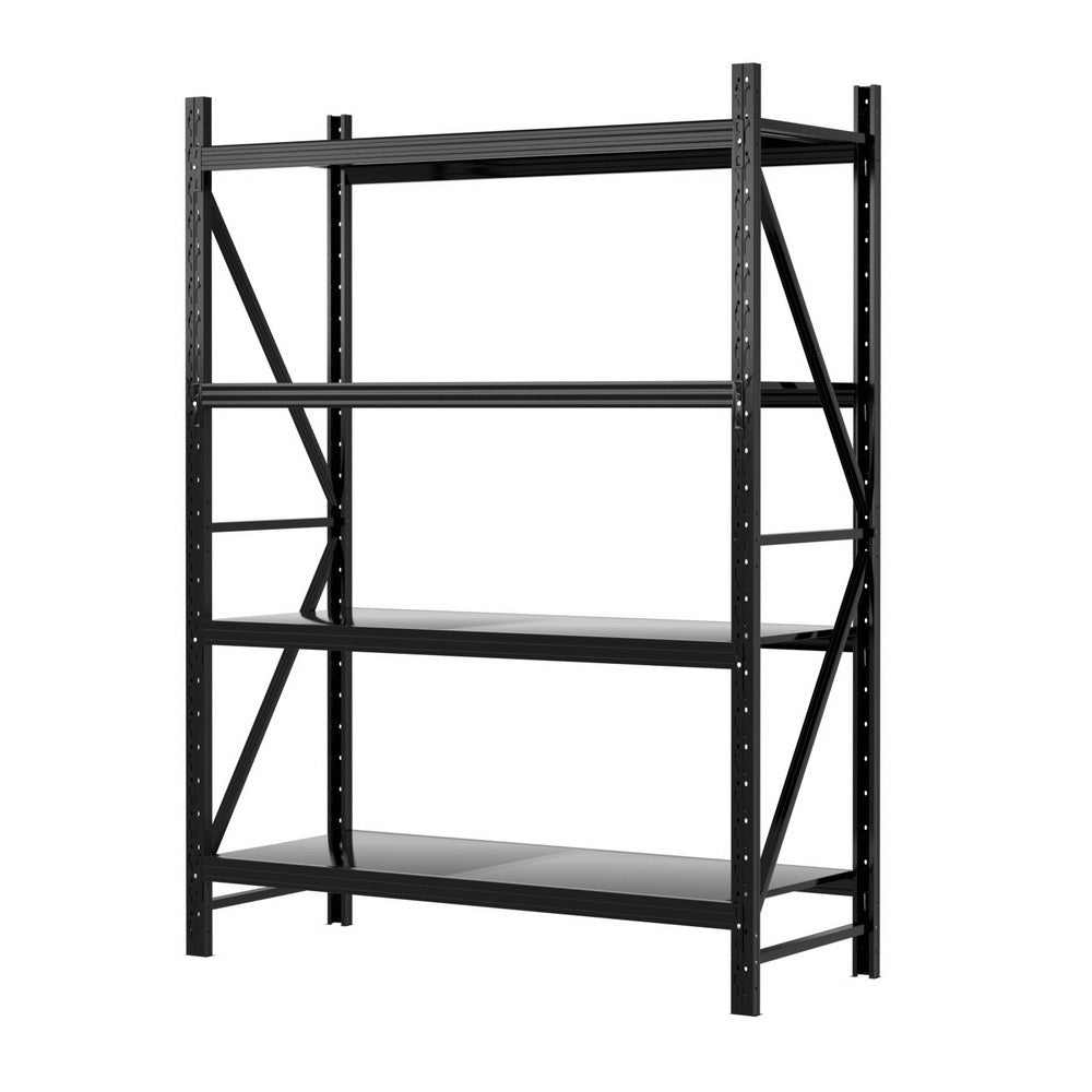 2Mx1.5M Garage Shelving Warehouse Rack Black