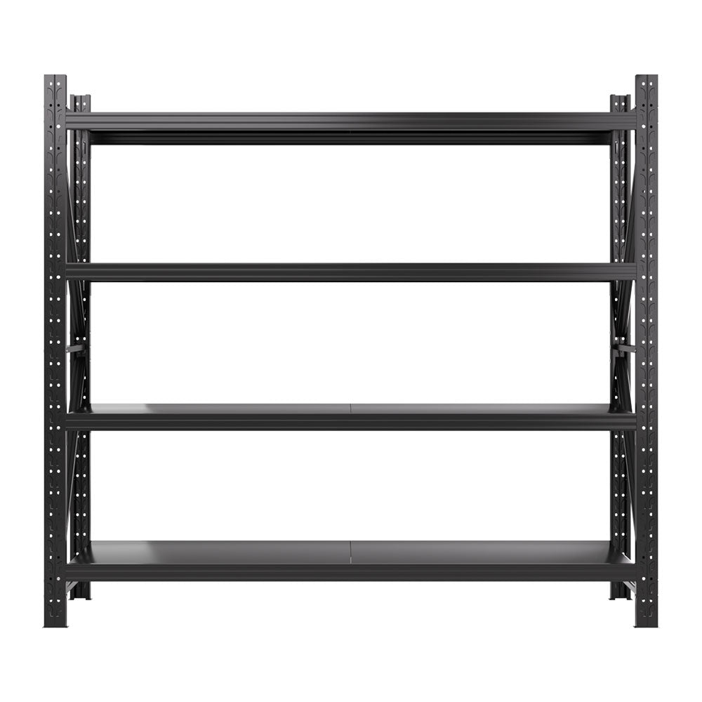 2Mx1.8M Garage Shelving Warehouse Rack Pallet Racking Storage Shelf Black