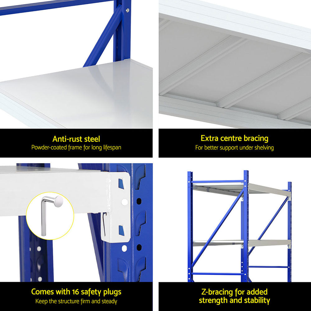4Mx2M Garage Shelving Warehouse Rack Blue