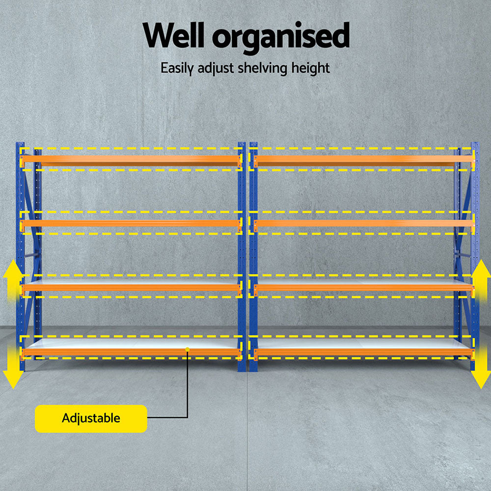 4Mx2M Garage Shelving Warehouse Rack Orange