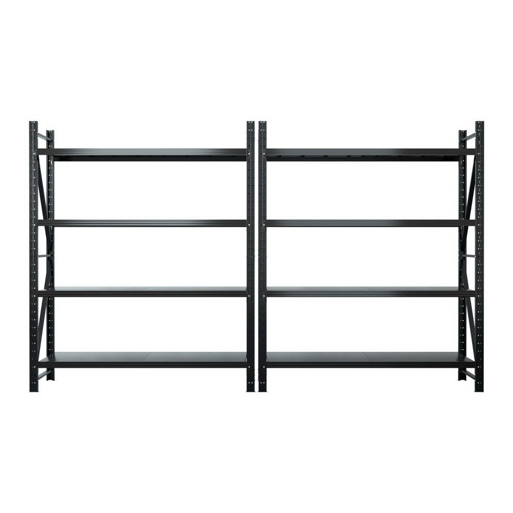 4Mx2.4M Garage Shelving Warehouse Rack Black