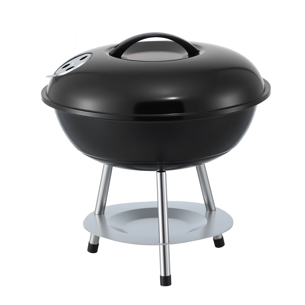 Grillz Charcoal BBQ Grill Portable with Lid for Camping Outdoor