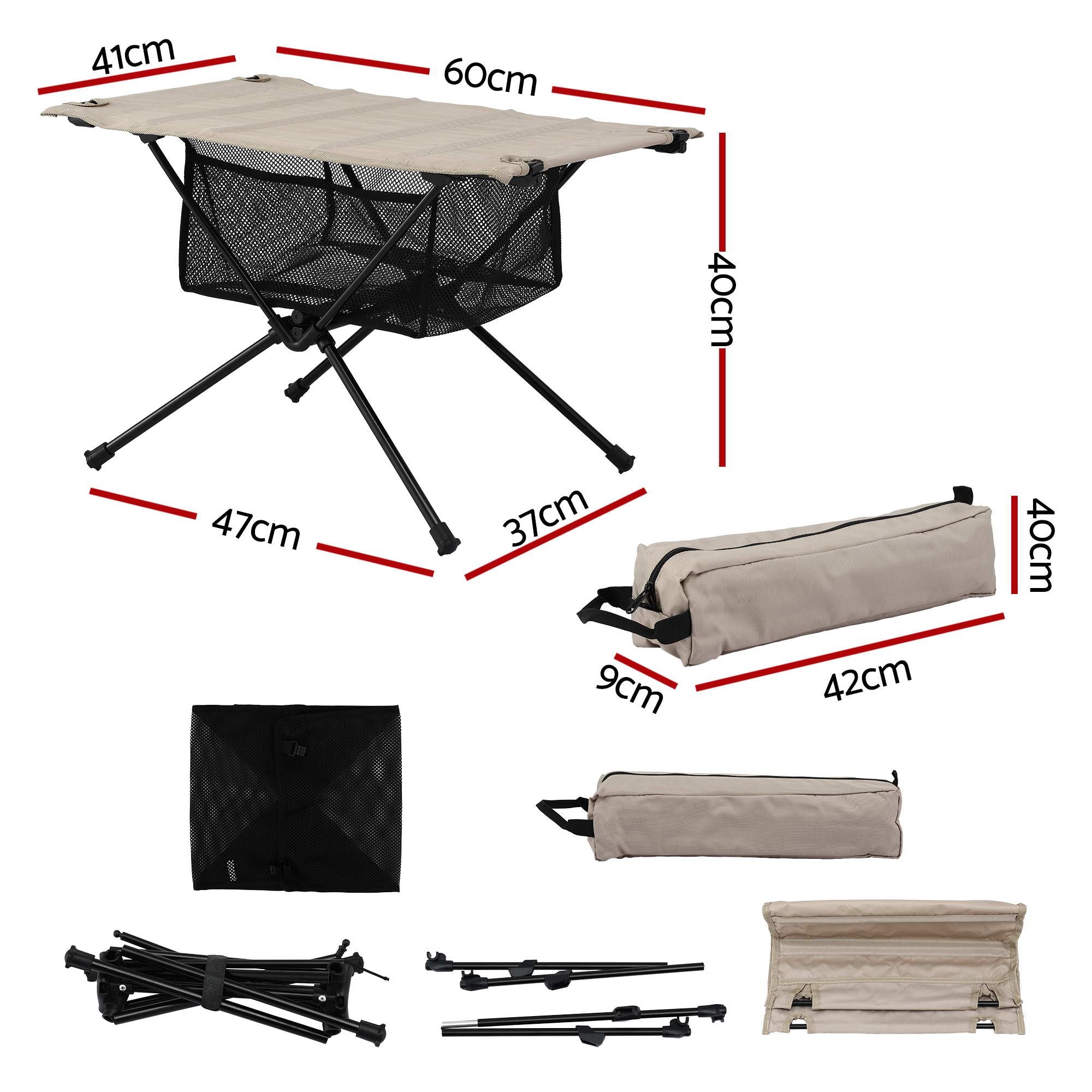 Weisshorn Folding Camping Table Portable Picnic Desk Camp Furniture