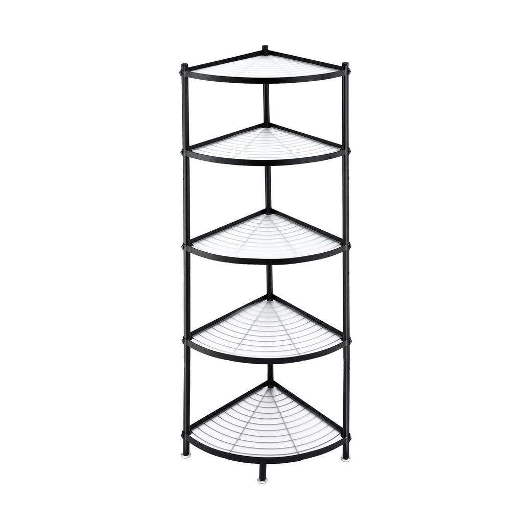 Artiss 5-Tier Kitchen Corner Shelf Rack Stand Microwave Metal Storage Shelves