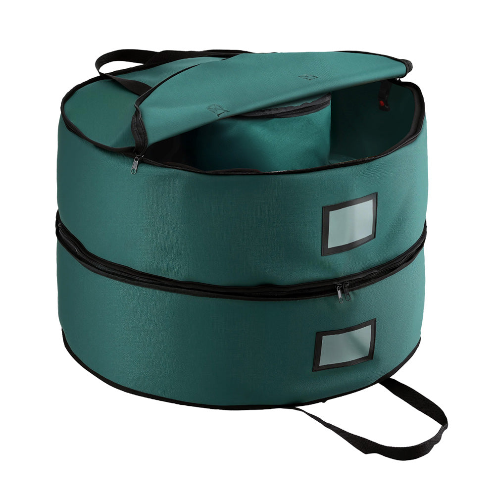 Christmas Garland Wreath Storage Bag 2-Tier Ornaments Holder 60cm