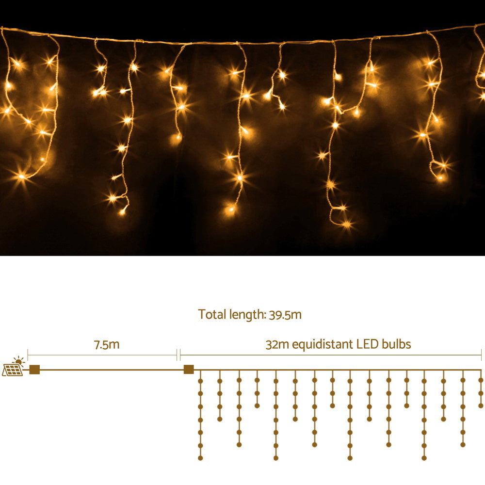 32M Christmas Lights Icicle Light 960 LED Warm White