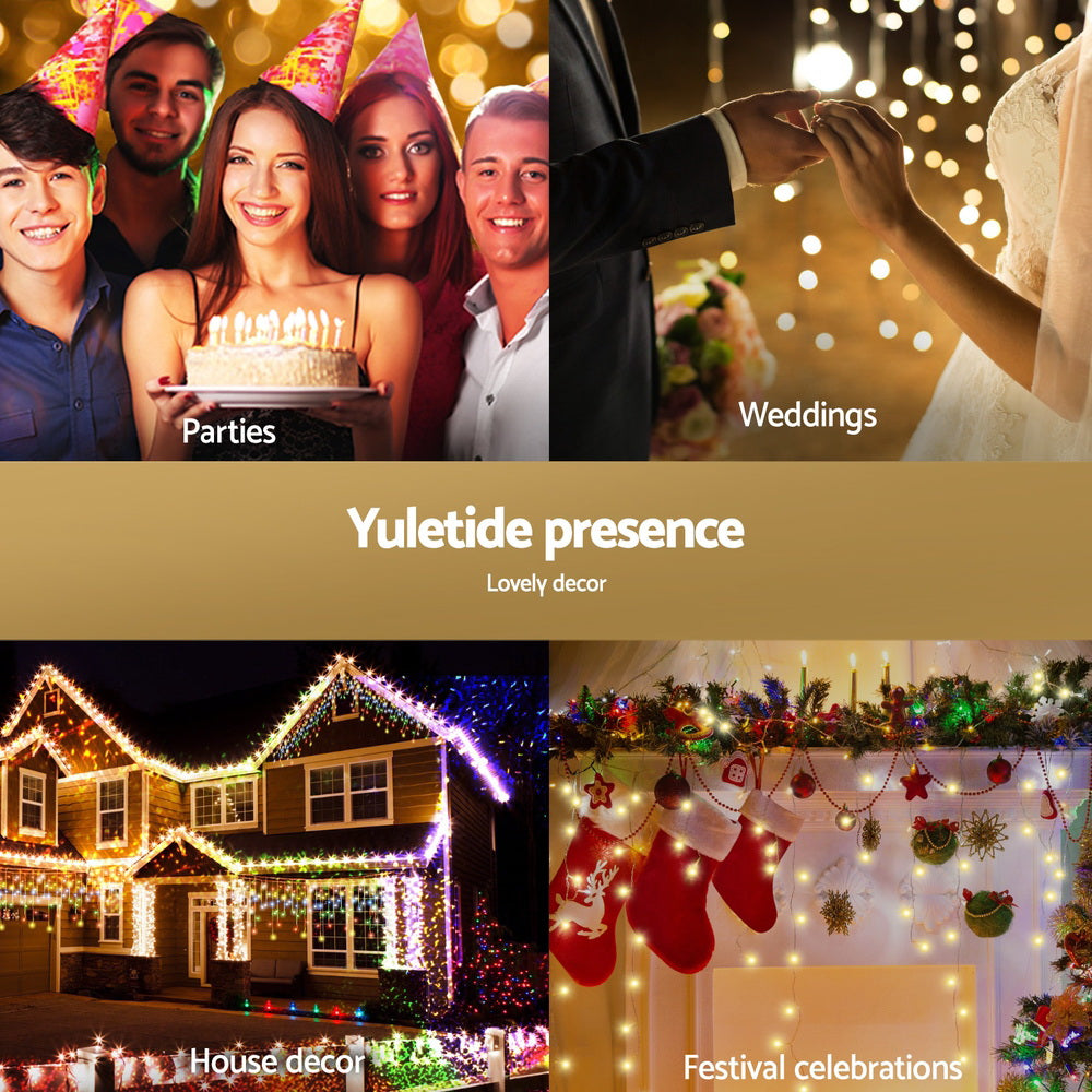 32M Christmas Lights Icicle Light 960 LED Warm White