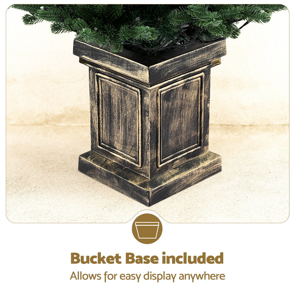 Christmas Tree 1.2M LED Potted Xmas Tree Party Decor 8 Light Modes