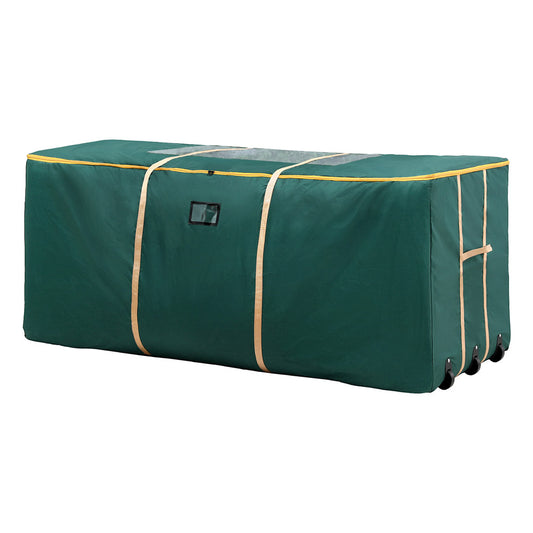 Christmas Tree Storage Bag Up to 10ft Visible Handle Wheels Green
