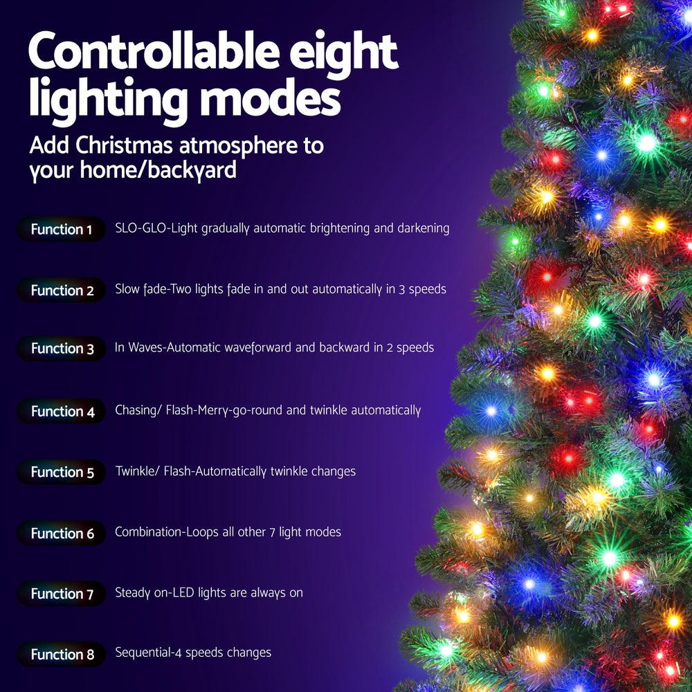 Christmas Tree 1.8M LED Corner Xmas Tree Half 8 Modes Multi-color