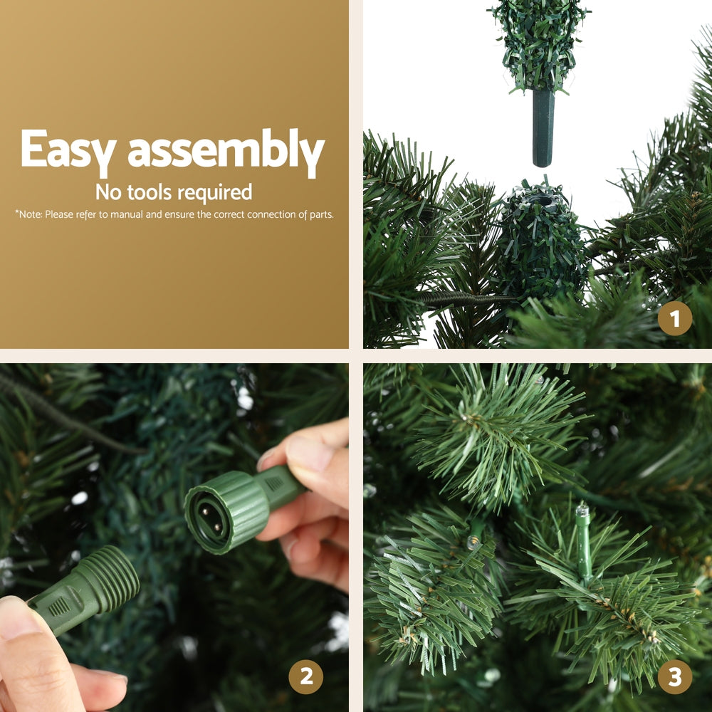 Christmas Tree 1.8M LED Corner Xmas Tree Half 8 Modes Multi-color