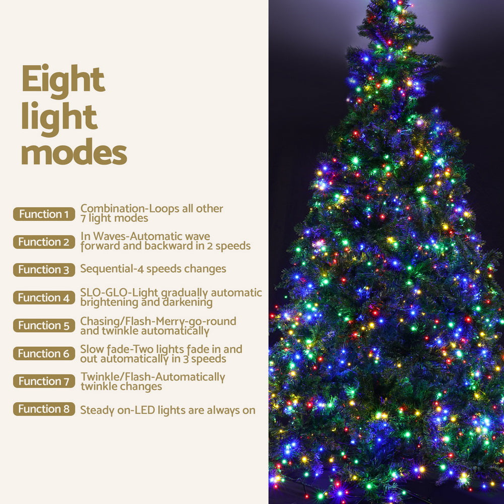 Christmas Tree 2.1m Xmas Tree Decoration 8 Light Mode Multi Colour