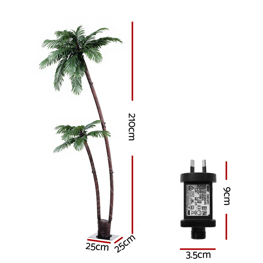 Christmas Tree 2.1m LED Lighted Xmas Palm Trees Party Decorations