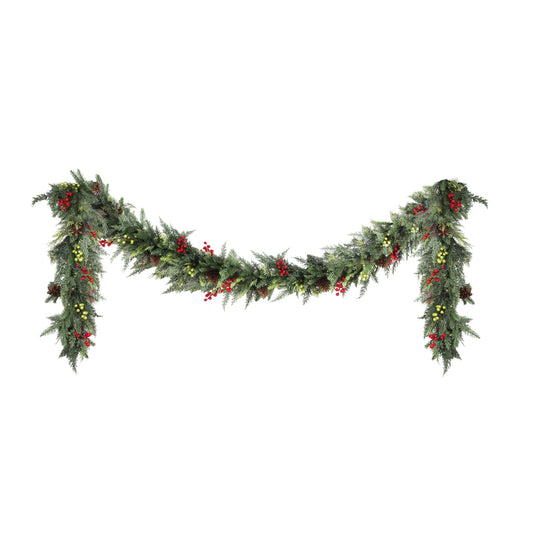 3M Christmas Garland Pre-lit LED with Pine Cones Xmas Decor Green