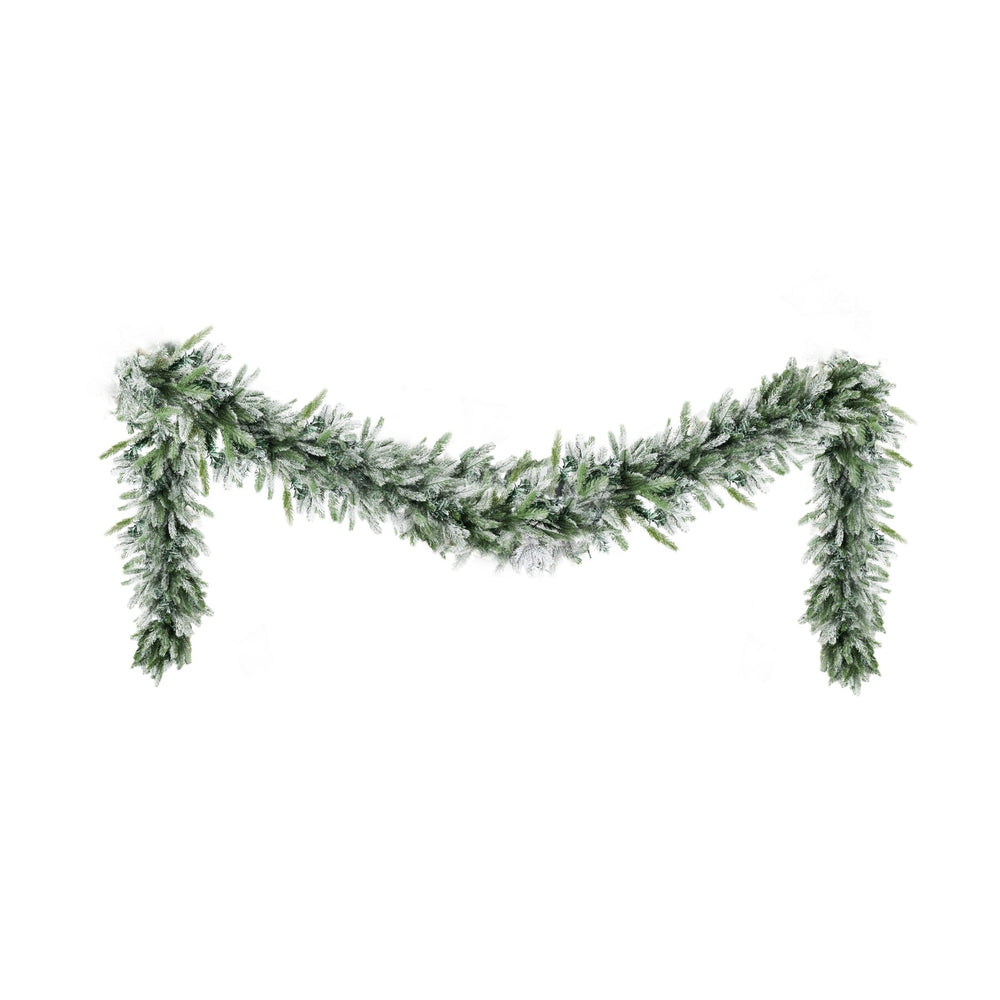 3M Christmas Garland Pre-lit LED Lights Snow Frosted Tips Decor