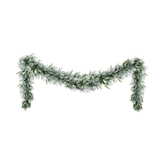3M Christmas Garland Pre-lit LED Lights Snow Frosted Tips Decor