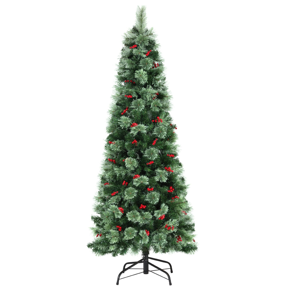 Christmas Tree 1.8M LED Xmas Tree Party Decorations Red Barries