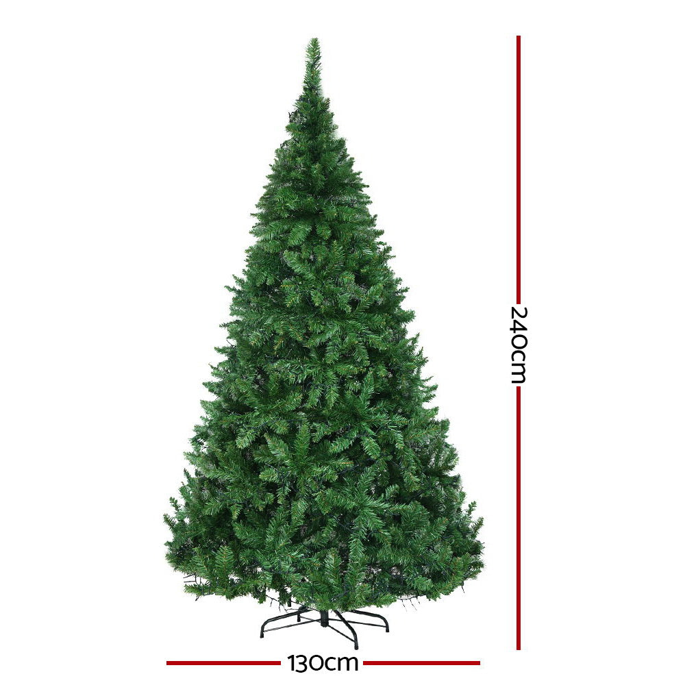 Christmas Tree 2.4m Xmas Tree Decorations 1488 LEDs 8 Light Modes