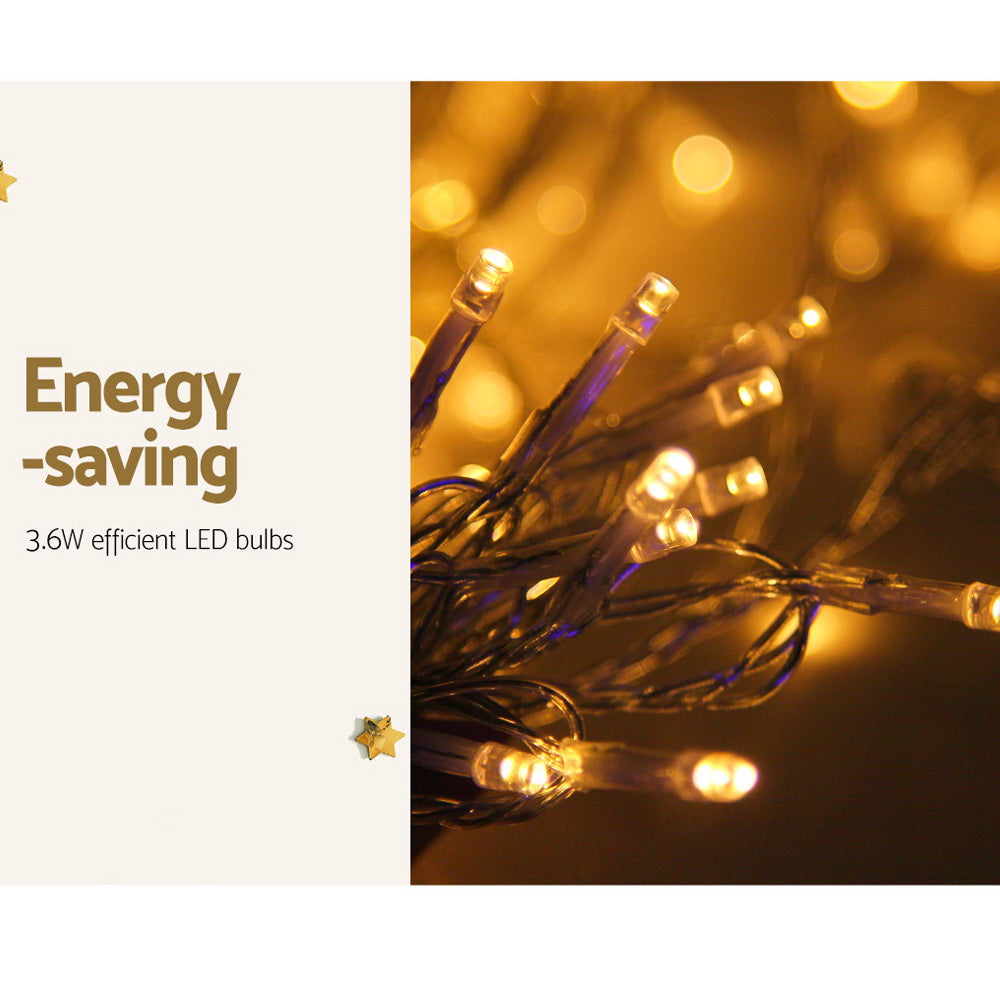 3X6M Christmas Lights Curtain Light Warm White 600 LED