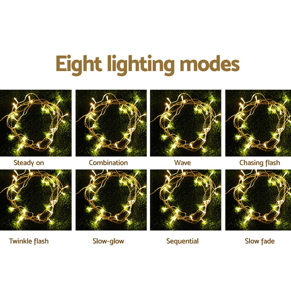 3X6M Christmas Lights Curtain Light Warm White 600 LED