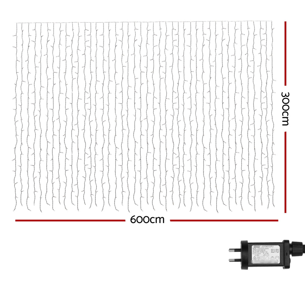 3X6M Christmas Lights Curtain Light 960 LED RGB Remote