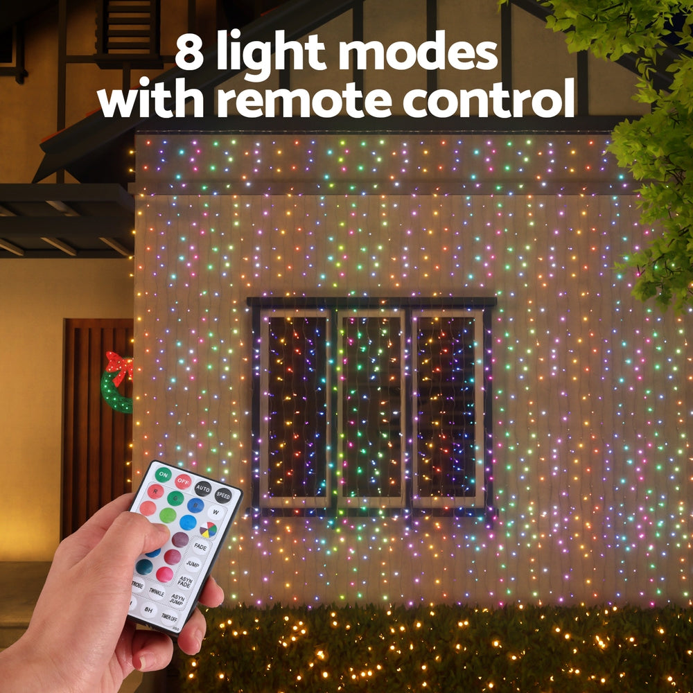3X6M Christmas Lights Curtain Light 960 LED RGB Remote