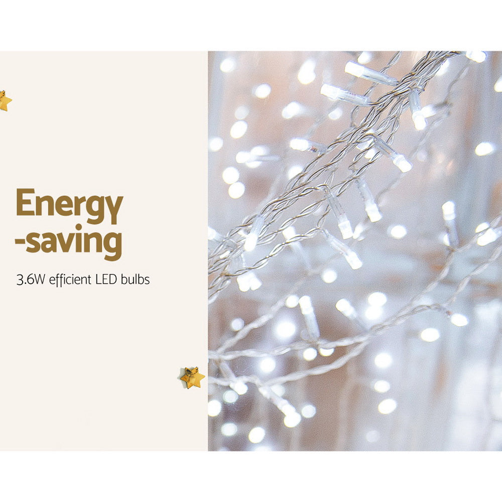 3X6M Christmas Lights Curtain Light Cool White 600 LED