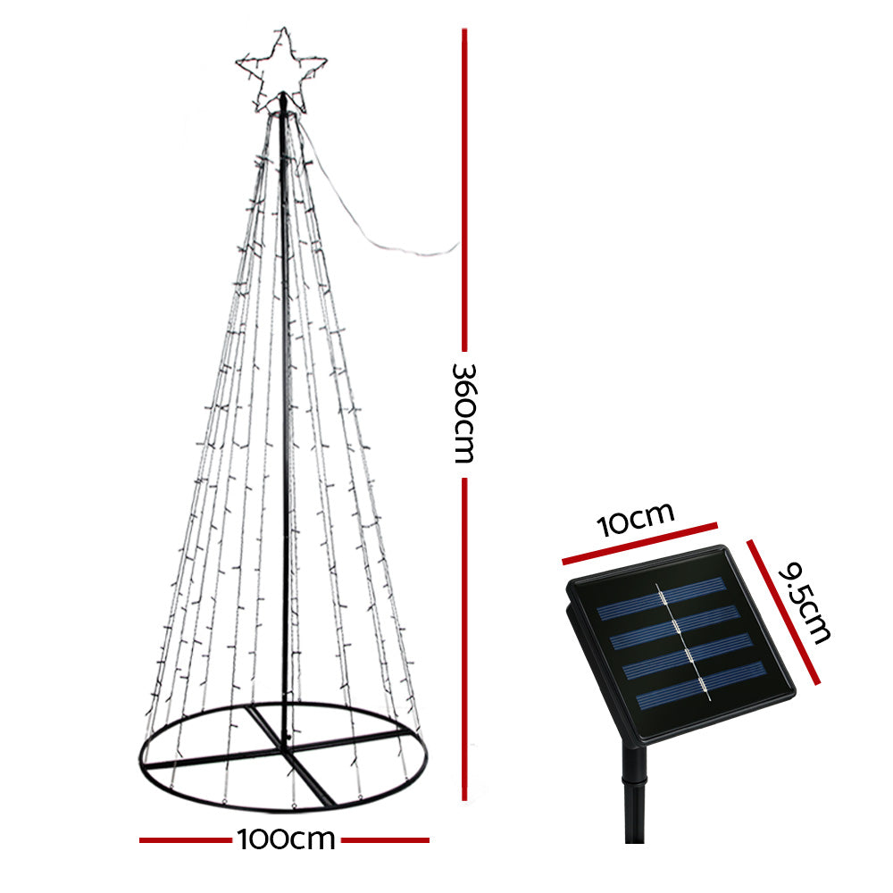 3.6M Christmas Tree LED Solar Warm