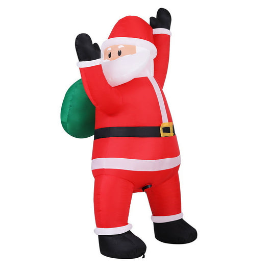 Christmas Inflatable Santa Climbing LED Illuminated Decorations 1.9M