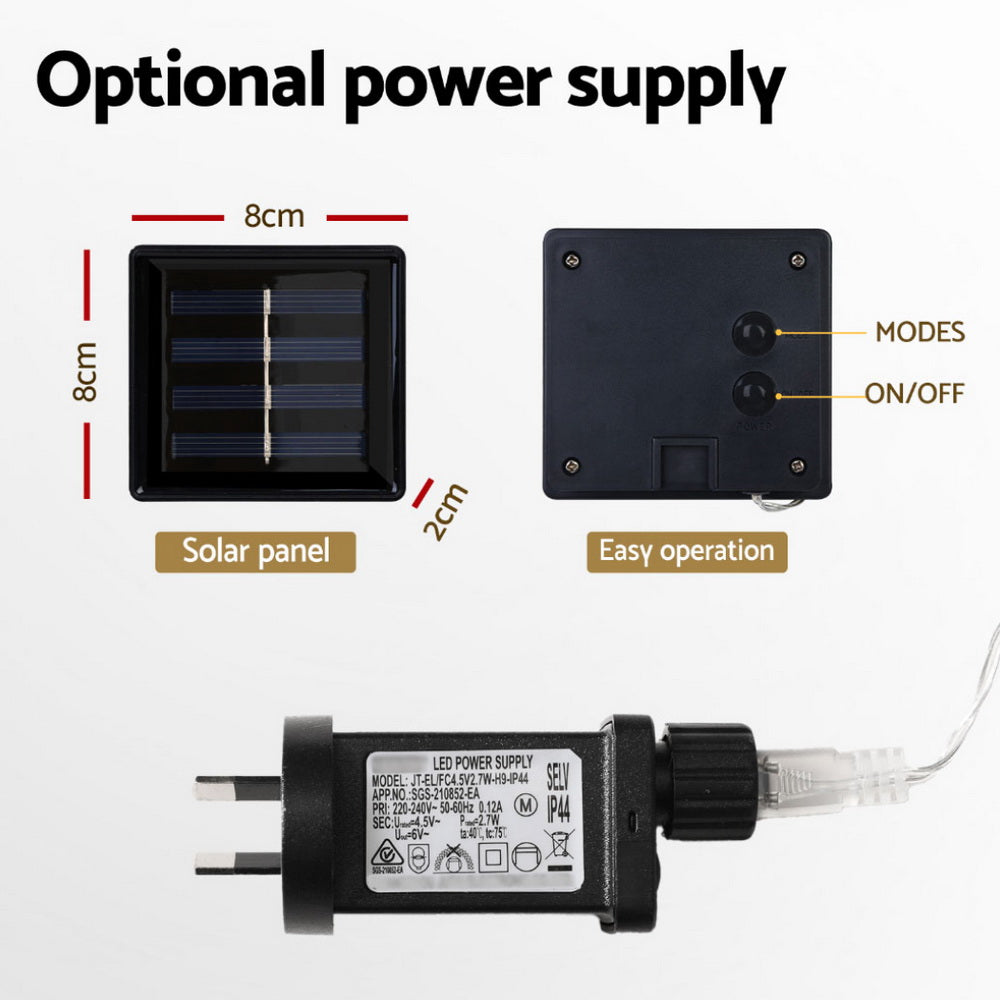 160 LED 6M Christmas Lights Icicle Light Solar Cold