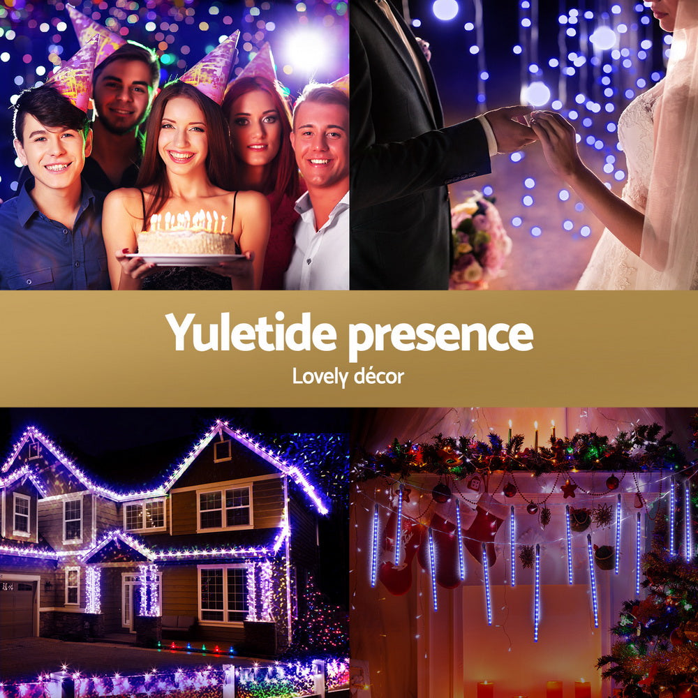 288 LED 7M Christmas Lights Icicle Light Falling Metor