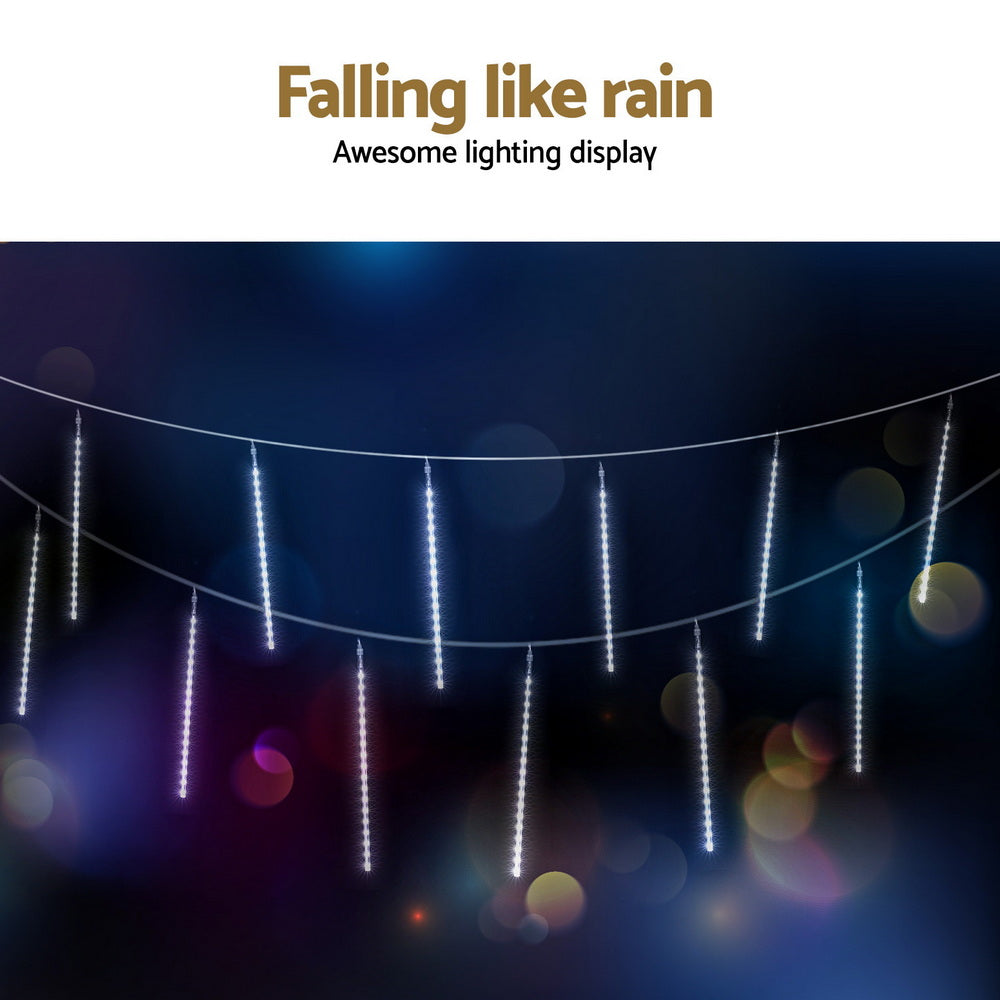 7M Christmas Lights Shower Light 288 LED Icicle Falling Metor