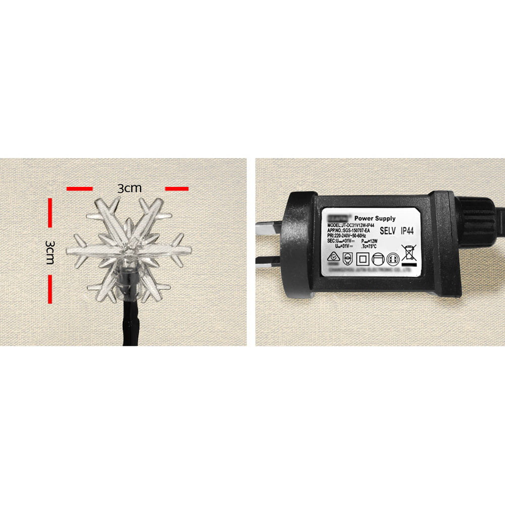 Christmas Lights 100 LED 10M String Light Snow Decorations