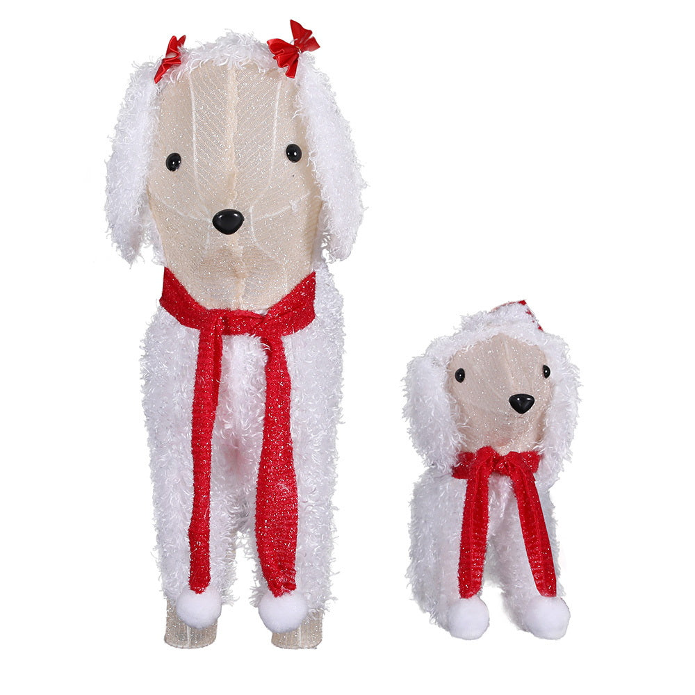Christmas Lights 60 LED Fairy Light 2pcs Dog Decorations Set