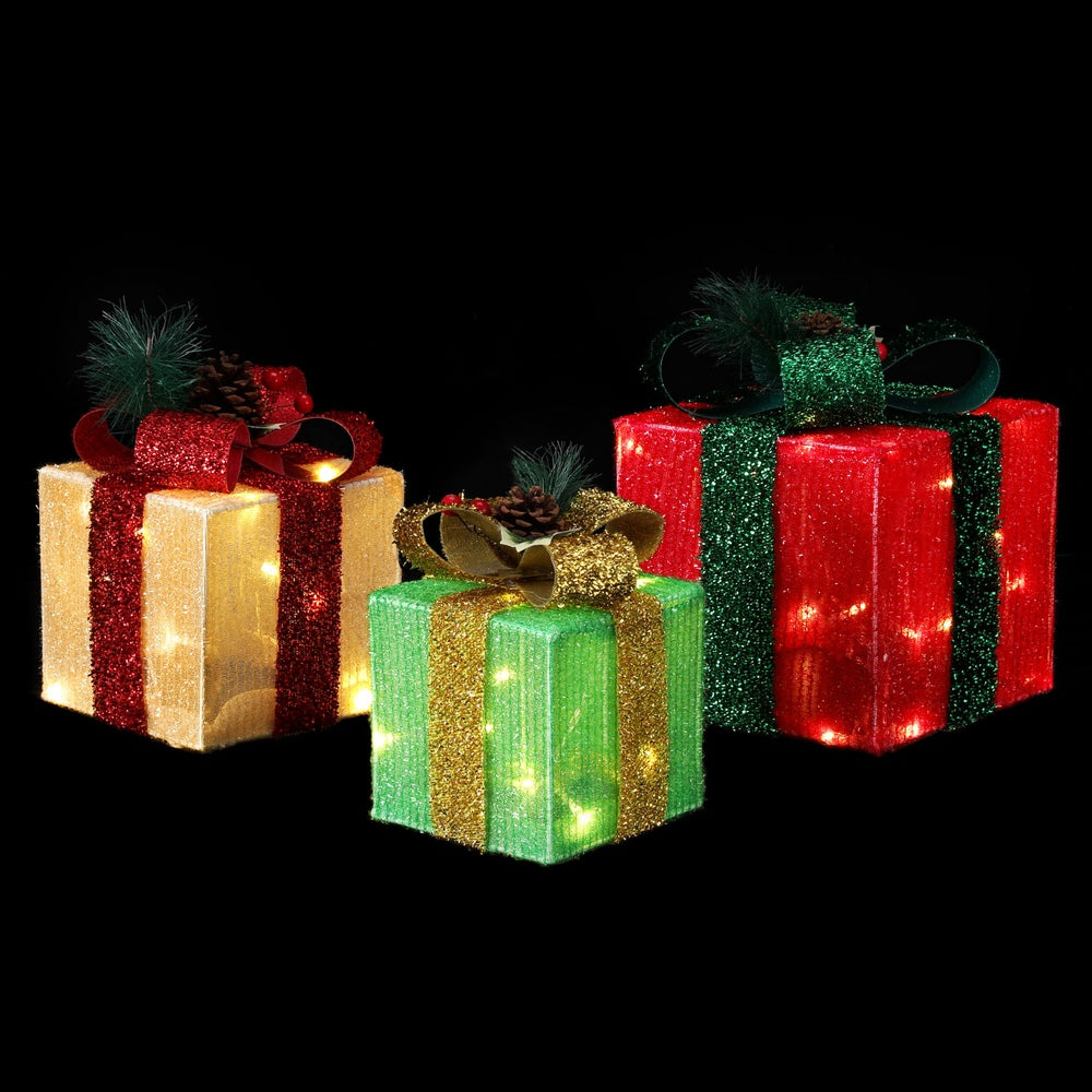 3 PCS Christmas Lights 60 LED Fairy Light Gift Box