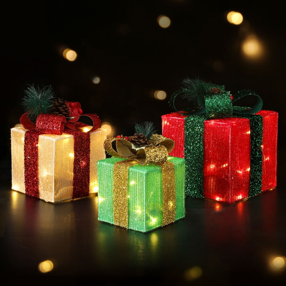 3 PCS Christmas Lights 60 LED Fairy Light Gift Box