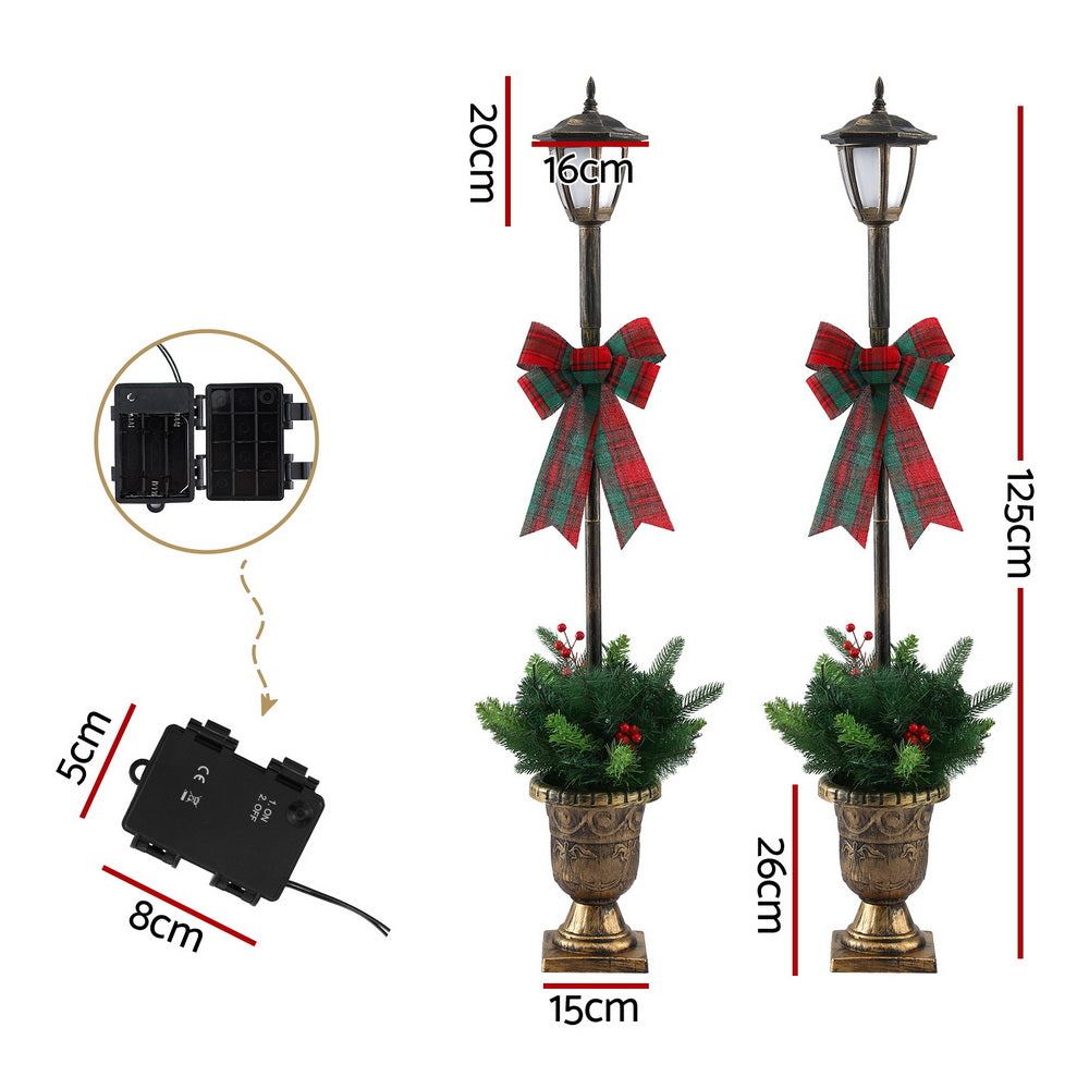 Christmas Lights 125cm Lamp Post 50 LED Fairy Light Decorations