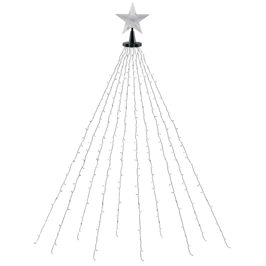 2.5M Christmas Lights Waterfall String Light 300 LED Star Topper