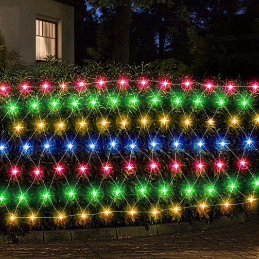 Christmas Lights 5Mx3M Net String Light 600 LED Colourful Beads