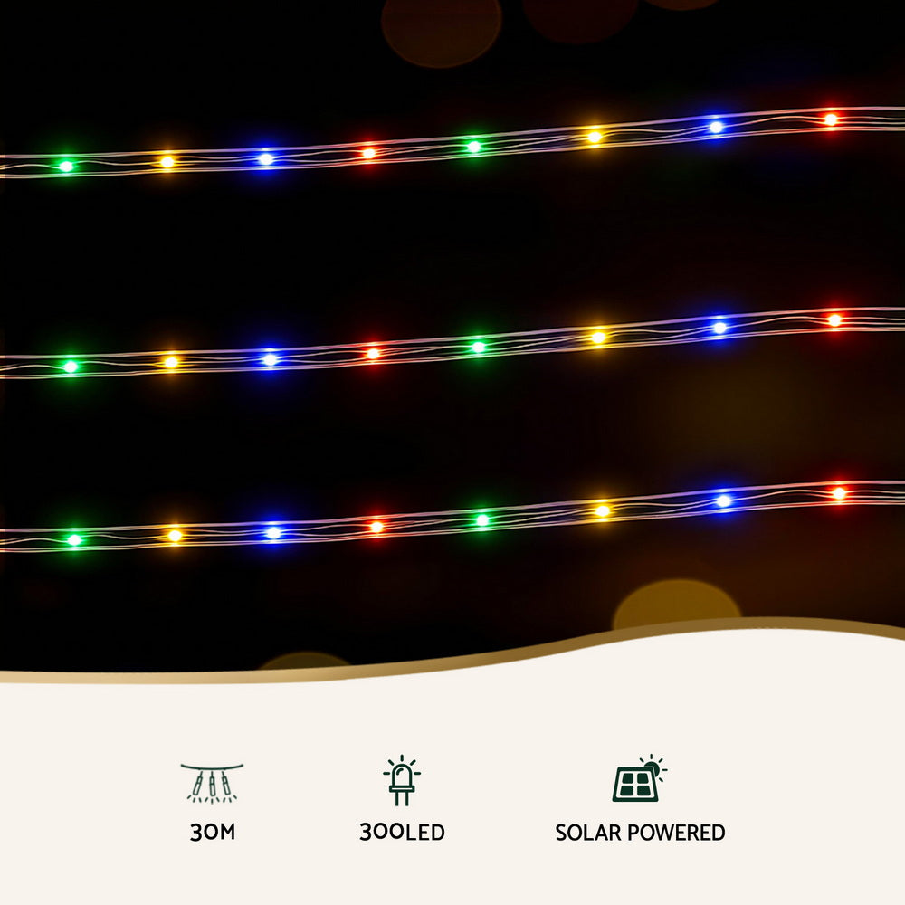 30M Christmas Lights String Rope Light Decoration 300 LED Colorful
