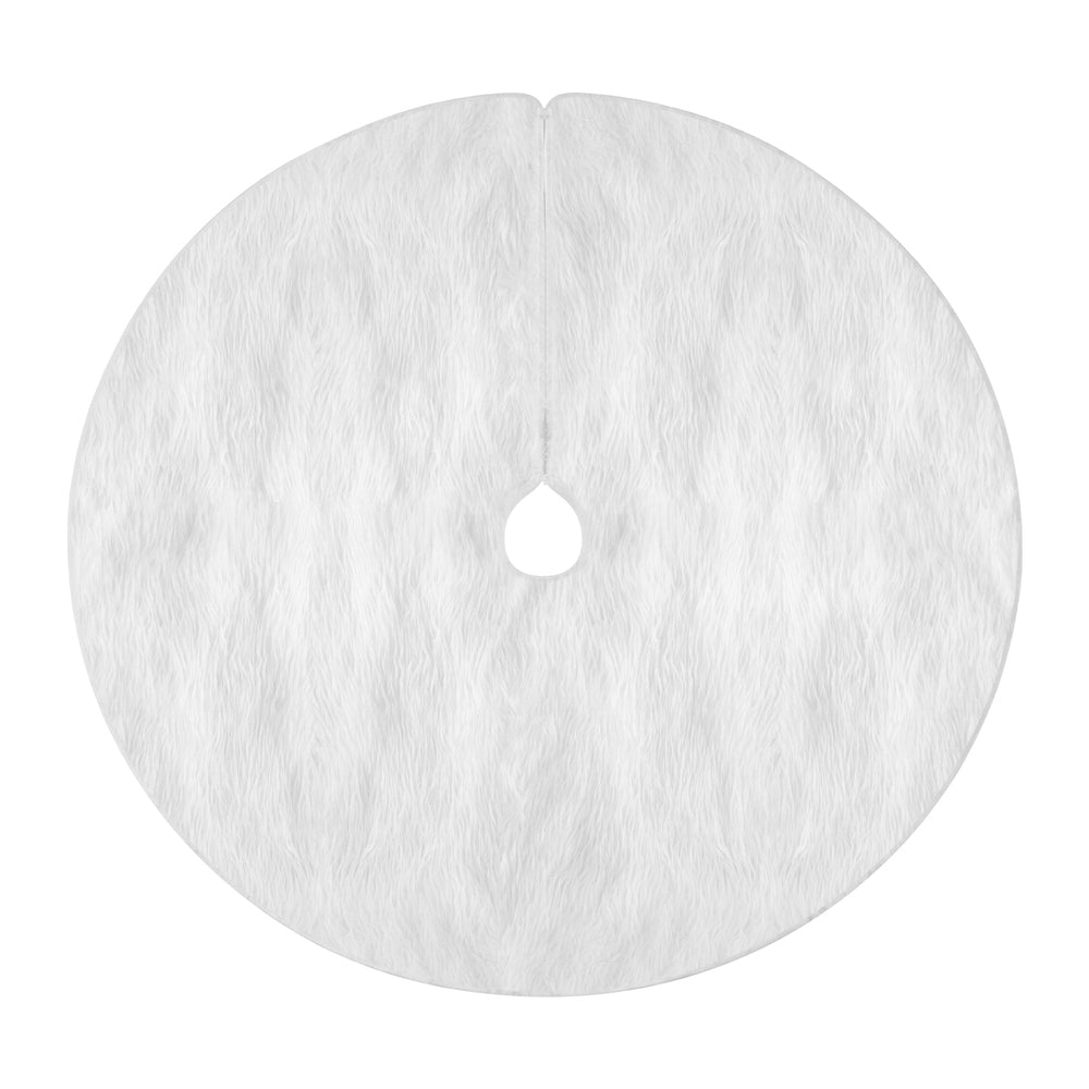 Christmas Tree Skirt 90cm Plush Xmas Fluffy Ornaments Decor White