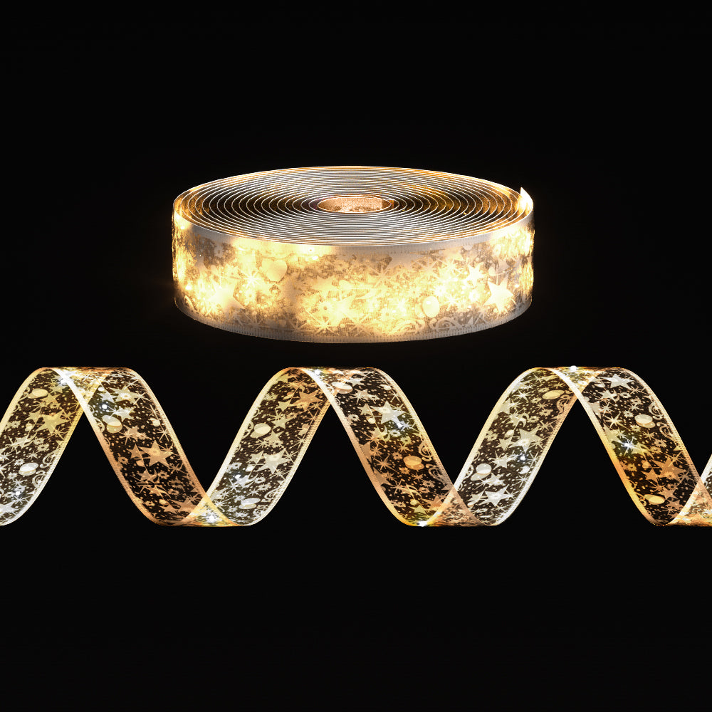 20M Christmas Lights Ribbon Fairy Light 200 LED Warm