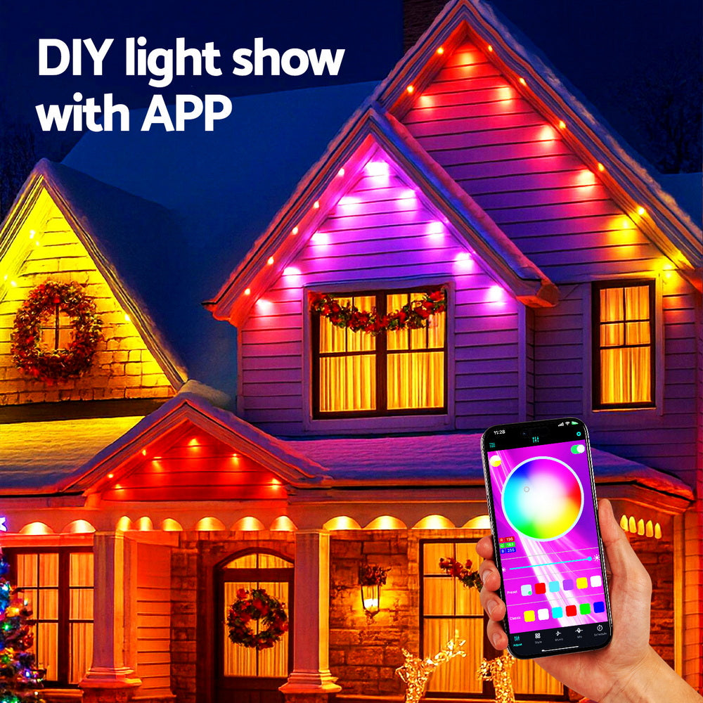 15M Christmas Lights Permanent String Eaves Light 36 LED Decoration