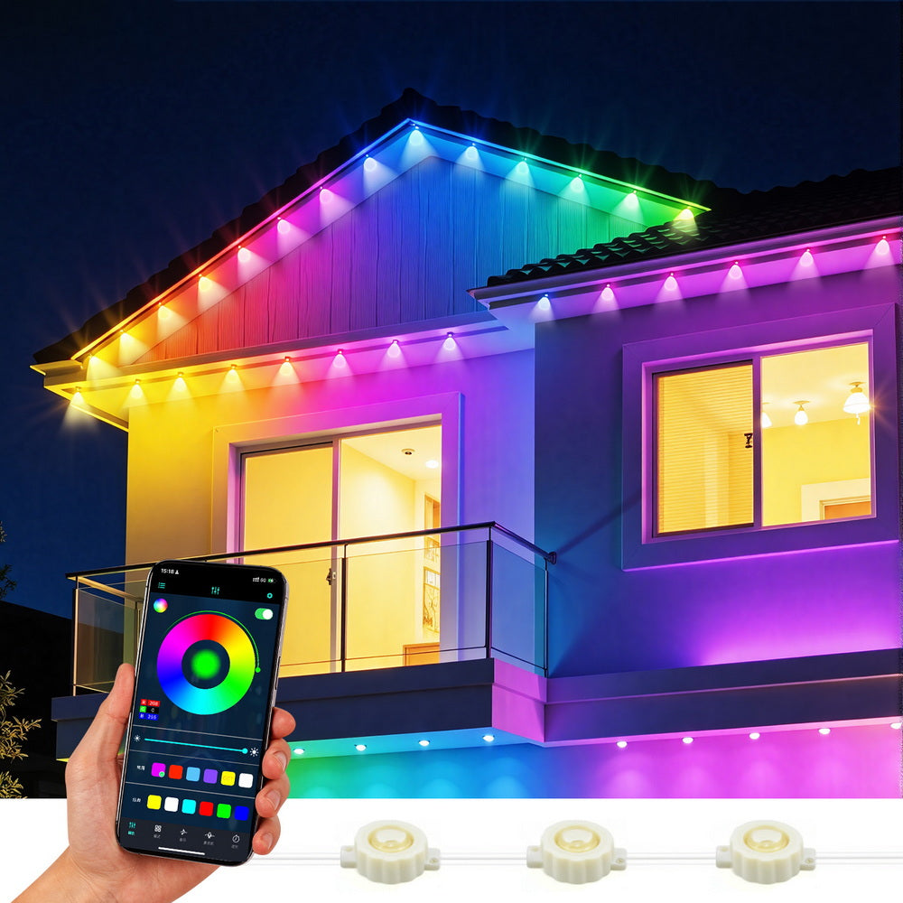 15M Christmas Lights Permanent String Eaves Light 36 LED Decoration
